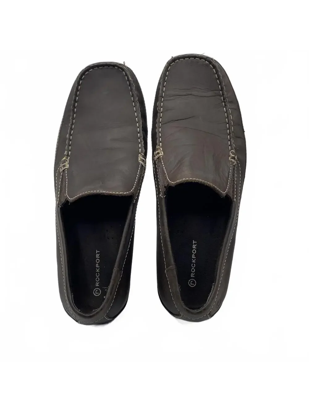 Rockport Loafer shoes Mens  A10689 Size 10 Brown Dress Shoes Flat Leather